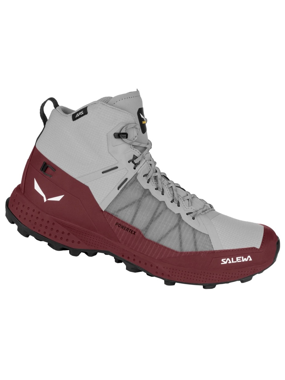 Salewa womens pedroc promid ptx  Grey & Burgundy Alpine Hiking Mid Boots